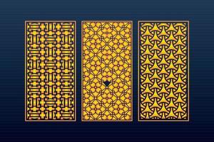 Abstract Geometric islamic Background Decorative Arabic Ornament Cnc Cut Laser Pattern vector