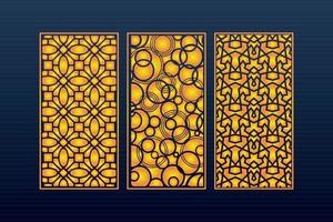 Abstract Geometric islamic Background Decorative Arabic Ornament Cnc Cut Laser Pattern vector