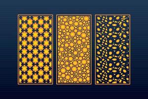 Abstract Geometric islamic Background Decorative Arabic Ornament Cnc Cut Laser Pattern vector