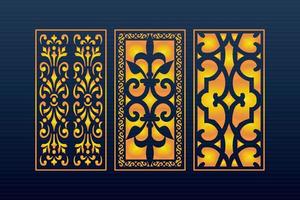 Abstract Geometric islamic Background Decorative Arabic Ornament Cnc Cut Laser Pattern vector