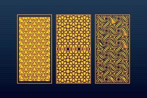 Abstract Geometric islamic Background Decorative Arabic Ornament Cnc Cut Laser Pattern vector