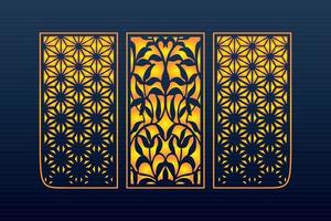 Abstract Geometric islamic Background Decorative Arabic Ornament Cnc Cut Laser Pattern vector