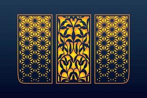 Abstract Geometric islamic Background Decorative Arabic Ornament Cnc Cut Laser Pattern vector