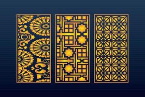 Abstract Geometric islamic Background Decorative Arabic Ornament Cnc Cut Laser Pattern vector