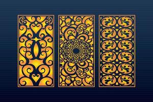 Abstract Geometric islamic Background Decorative Arabic Ornament Cnc Cut Laser Pattern vector