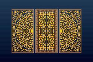 Abstract Geometric islamic Background Decorative Arabic Ornament Cnc Cut Laser Pattern vector