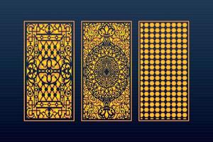 Abstract Geometric islamic Background Decorative Arabic Ornament Cnc Cut Laser Pattern vector