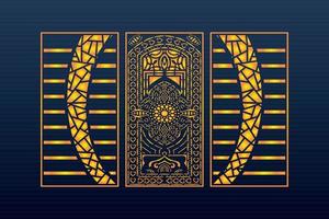 Abstract Geometric islamic Background Decorative Arabic Ornament Cnc Cut Laser Pattern vector