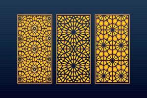 Abstract Geometric islamic Background Decorative Arabic Ornament Cnc Cut Laser Pattern vector