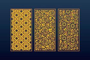 Abstract Geometric islamic Background Decorative Arabic Ornament Cnc Cut Laser Pattern vector