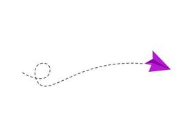 Dashed Line Paper Airplane Route vector