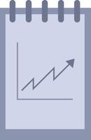 Office notebook chart, illustration, vector on white background.
