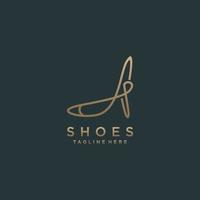 Shoe line logo design template,Vector,Icon vector