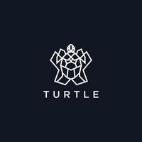 vector plano de plantilla de icono de logotipo de diseño de tortuga