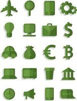Green business, illustration, vector, on a white background. vector