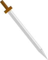 Sword, illustration, vector on white background.