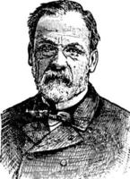 Louis Pasteur, vintage illustration vector