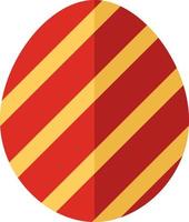 Stripped easter egg, illustration, vector on a white background.