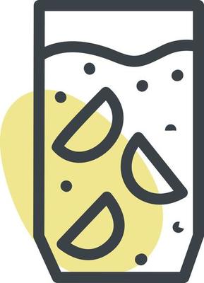 Lemon water, illustration, vector, on a white background.