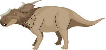 Achelousaurus, illustration, vector on white background.