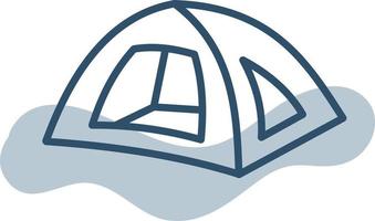 Bivy tent, illustration, vector, on a white background. vector