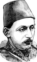 abdul hamid ii, ilustración vintage vector