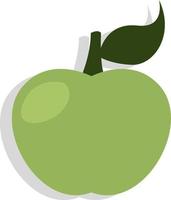 manzana verde, ilustración, vector, sobre un fondo blanco. vector