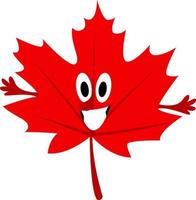 Canada leaf, illustration, vector on white background.