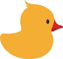 Rubber duck, illustration, vector, on a white background. vector