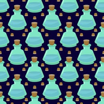 Elixir pattern, illustration, vector on white background.