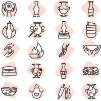 Pottery hobby, illustration, vector on a white background.