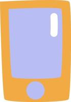 Yellow work phone, illustration, vector, on a white background. vector