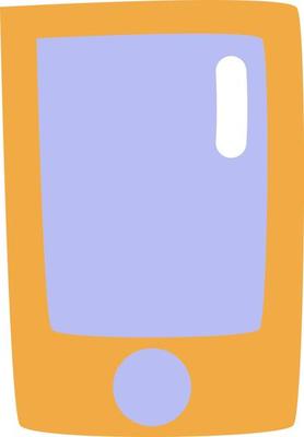 Yellow work phone, illustration, vector, on a white background.