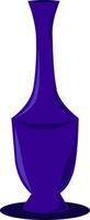 Purple vase, illustration, vector on white background.