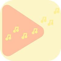 Music app, illustration, vector on a white background.