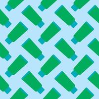 Green hand creeam,seamless pattern on blue background. vector