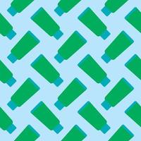 Green hand creeam,seamless pattern on blue background. vector