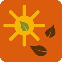 Sunny autumn weather, illustration, vector on a white background.