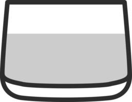 vaso de cóctel americano, ilustración, sobre un fondo blanco. vector