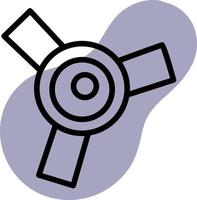 Space vehicle, icon illustration, vector on white background