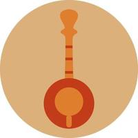 Banjo instrument, illustration, vector on a white background.