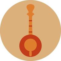 Banjo instrument, illustration, vector on a white background.