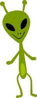 Smiling alien, illustration, vector on white background.