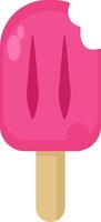 Pink ice cream, illustration, vector on white background.