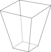 Frustum Of A Rectangular Pyramid, vintage illustration. vector