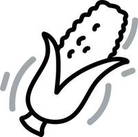 Corn on the cob, illustration, vector, on a white background. vector