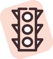 Traffic lights, illustration, vector on a white background.