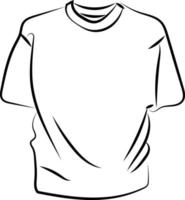 Shirt drawing, illustration, vector on white background