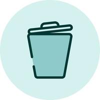 Trash can icon, illustration, vector on a white background.