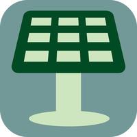 Green solar panel, illustration, vector on a white background.